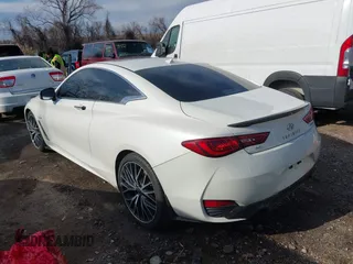2018 Infiniti Q60 RED SPORT 400 with VIN JN1FV7EL6JM630898, listed as a IAAI auction lot 41628560 with 57,224 mi miles. Bid and sale history available at carsss.com. Image 3.
