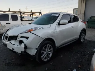2013 Nissan Juke SV with VIN JN8AF5MRXDT217105, listed as a Copart auction lot 87946185 with 50,697 mi miles and Salvage Title. Bid and sale history available at carsss.com. Image 1.