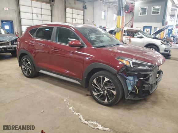 2019 Hyundai Tucson SEL with VIN KM8J3CALXKU076970, listed as a Copart auction lot 46262805 with 72,804 mi miles and Salvage Title. Bid and sale history available at carsss.com. Image 4.