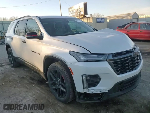 2022 Chevrolet Traverse Premier with VIN 1GNERKKW8NJ177851, listed as a Copart auction lot 85447444 with 80,476 mi miles and Salvage title. Bid and sale history available at DreamBid. Image 12.