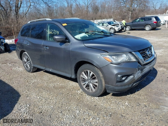 2020 Nissan Pathfinder SL with VIN 5N1DR2CN1LC597166, listed as a IAAI auction lot 41627774 with 85,786 mi miles. Bid and sale history available at carsss.com. Image 1.