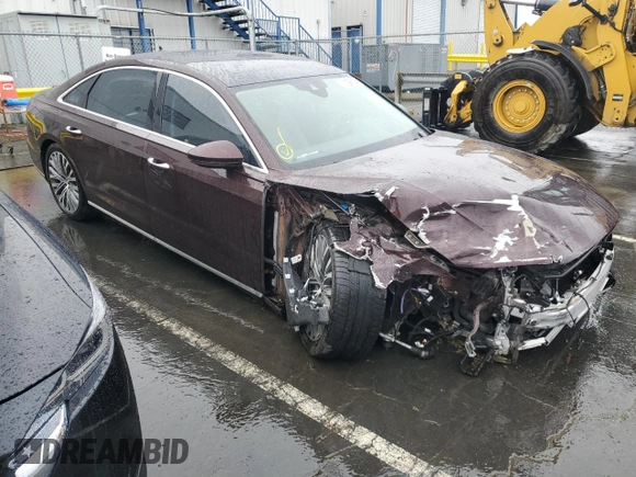 2019 Audi A8 L with VIN WAU8DAF82KN009487, listed as a Copart auction lot 48013045 with 44,362 mi miles and Clean Title. Bid and sale history available at carsss.com. Image 4.