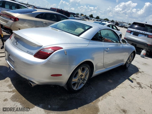 2006 Lexus SC 430 with VIN JTHFN48Y669005123, listed as a Copart auction lot 64301464 with 85,044 mi miles and Non Repairable. Bid and sale history available at carsss.com. Image 3.