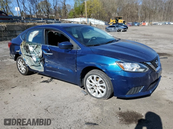2018 Nissan Sentra SV with VIN 3N1AB7AP0JL663420, listed as a Copart auction lot 53257305 with 80,599 mi miles and Salvage Title. Bid and sale history available at DreamBid. Image 4.
