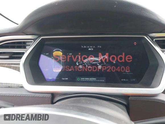 2013 Tesla Model S с VIN 5YJSA1CN0DFP20408, выставлен на аукционе IAAI как лот 41524470 с пробегом Не указан миль и . История ставок и продаж доступна на DreamBid. Изображение 7.