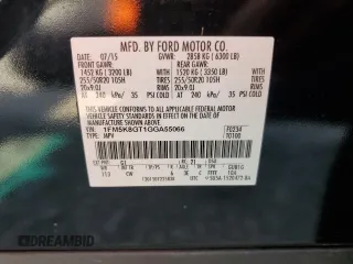2016 Ford Explorer Sport with VIN 1FM5K8GT1GGA55066, listed as a Copart auction lot 62107415 with 212,916 mi miles and Salvage title. Bid and sale history available at DreamBid. Image 13.
