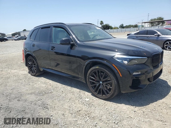2021 BMW X5 xDrive40i with VIN 5UXCR6C03M9H41831, listed as a Copart auction lot 62145025 with Not provided miles and Salvage title. Bid and sale history available at DreamBid. Image 4.