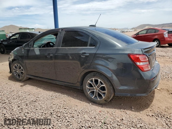 2017 Chevrolet Sonic LT with VIN 1G1JD5SG1H4103649, listed as a Copart auction lot 58536765 with 128,562 mi miles and Salvage title. Bid and sale history available at DreamBid. Image 2.