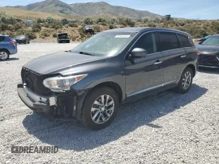 2014 Infiniti QX60 with VIN 5N1AL0MM5EC535223, listed as a Copart auction lot 61953465 with 80,179 mi miles and Salvage title. Bid and sale history available at DreamBid. Image 1.