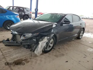 2015 Kia Optima LX z VIN 5XXGM4A73FG457219, wystawiony jako Copart lot #55809705 z przebiegiem 90 956 mil mil oraz Szkoda całkowita • Salvage title. Historia ofert i sprzedaży dostępna na DreamBid. Obrazek 1.