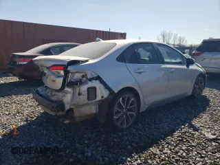 2021 Toyota Corolla SE with VIN 5YFS4MCE6MP090407, listed as a Copart auction lot 45855575 with 0 mi miles and Salvage Title. Bid and sale history available at carsss.com. Image 3.