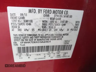 2012 Ford Explorer XLT z VIN 1FMHK7D8XCGA23931, wystawiony jako IAAI lot #42222999 z przebiegiem 209 442 mil mil oraz . Historia ofert i sprzedaży dostępna na DreamBid. Obrazek 9.
