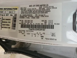 2017 Ford Fusion Hybrid SE with VIN 3FA6P0LU3HR209187, listed as a Copart auction lot 58320045 with 161,449 mi miles and Salvage title. Bid and sale history available at DreamBid. Image 12.