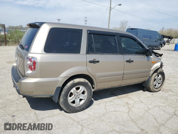 2006 Honda Pilot LX z VIN 5FNYF18196B017457, wystawiony jako Copart lot #53818945 z przebiegiem 148 041 mil mil oraz Szkoda całkowita • Salvage title. Historia ofert i sprzedaży dostępna na DreamBid. Obrazek 3.