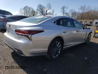 2019 Lexus LS with VIN JTHC51FF1K5007446, listed as a Copart auction lot 51824615 with 9,653 mi miles and Salvage Title. Bid and sale history available at carsss.com. Image 3.