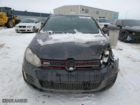 2013 Volkswagen GTI with VIN WVWGV7AJ9DW119037, listed as a Copart auction lot 42173995 with 130133 miles and Salvage Title. Bid and sale history available at carsss.com. Image 5.