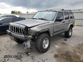 2001 Jeep Cherokee Sport with VIN 1J4FF48S91L592966, listed as a Copart auction lot 58996445 with 159,140 mi miles and Salvage title. Bid and sale history available at DreamBid. Image 1.
