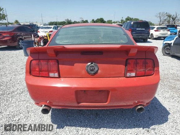 2007 Ford Mustang GT Deluxe with VIN 1ZVFT82HX75248804, listed as a Copart auction lot 52957275 with Not Provided miles and Salvage Title. Bid and sale history available at carsss.com. Image 6.
