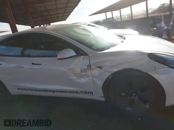 2022 Tesla Model 3 Long Range with VIN 5YJ3E1EB1NF236969, listed as a IAAI auction lot 41525117 with 24,215 mi miles and . Bid and sale history available at DreamBid. Image 6.
