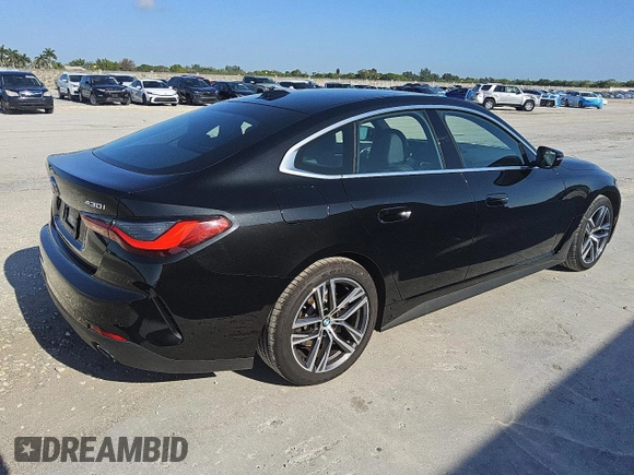 2024 BMW 4 Series 430i with VIN WBA63AV03RFS91021, listed as a Copart auction lot 56604575 with 30,431 mi miles and Clean title. Bid and sale history available at DreamBid. Image 3.