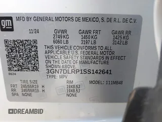2025 Chevrolet Equinox EV LT z VIN 3GN7DLRP1SS142641, wystawiony jako IAAI lot #42129744 z przebiegiem 3821 mil mil oraz . Historia ofert i sprzedaży dostępna na DreamBid. Obrazek 9.