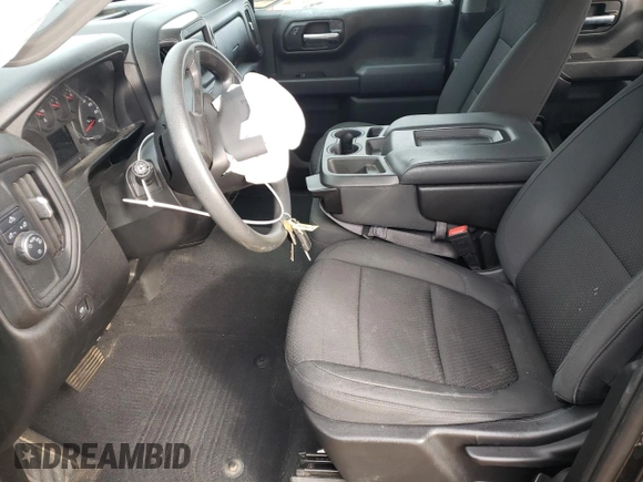 2020 Chevrolet Silverado 1500 Custom with VIN 1GCPWBEF5LZ256866, listed as a Copart auction lot 87490964 with 0 mi miles and Salvage Title. Bid and sale history available at carsss.com. Image 7.