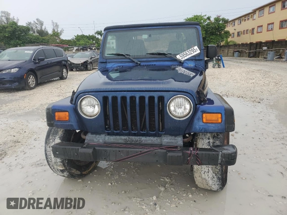 2003 Jeep Wrangler X with VIN 1J4FA39S93P315950, listed as a Copart auction lot 59563295 with Not provided miles and Salvage title. Bid and sale history available at DreamBid. Image 5.