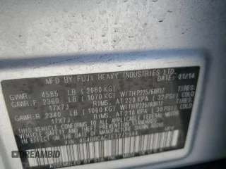 2014 Subaru Outback 2.5i with VIN 4S4BRCAC7E3272944, listed as a Copart auction lot 61164435 with 117,391 mi miles and Salvage title. Bid and sale history available at DreamBid. Image 12.