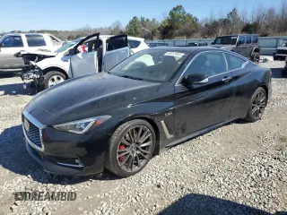 2017 Infiniti Q60 Red Sport 400 with VIN JN1FV7EK1HM611094, listed as a Copart auction lot 46612485 with 16,432 mi miles and Salvage Title. Bid and sale history available at carsss.com. Image 1.