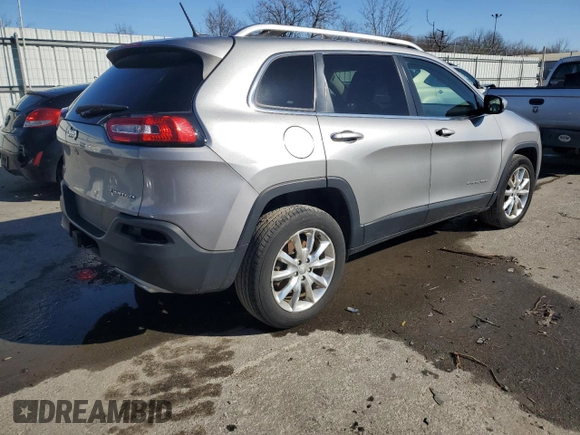 2015 Jeep Cherokee Limited with VIN 1C4PJMDS6FW718382, listed as a Copart auction lot 49946065 with 144,614 mi miles and Salvage Title. Bid and sale history available at DreamBid. Image 3.