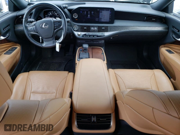 2021 Lexus LS with VIN JTHD51GF8M5008700, listed as a Copart auction lot 69260184 with 25,009 mi miles and Salvage Title. Bid and sale history available at carsss.com. Image 8.
