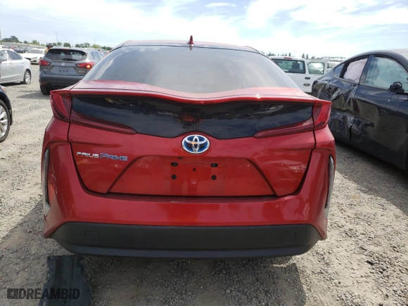 2018 Toyota Prius Prime Plus with VIN JTDKARFPXJ3090014, listed as a Copart auction lot 52400865 with 51,030 mi miles and Salvage Title. Bid and sale history available at carsss.com. Image 6.