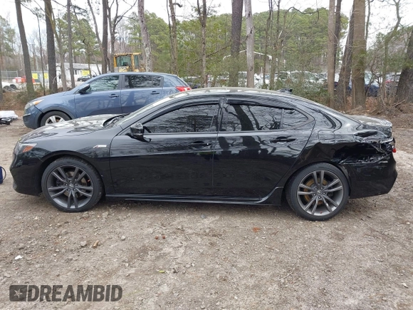 2019 Acura TLX w/A-Spec Pkg with VIN 19UUB1F6XKA004794, listed as a IAAI auction lot 41761436 with 91,087 mi miles. Bid and sale history available at carsss.com. Image 14.