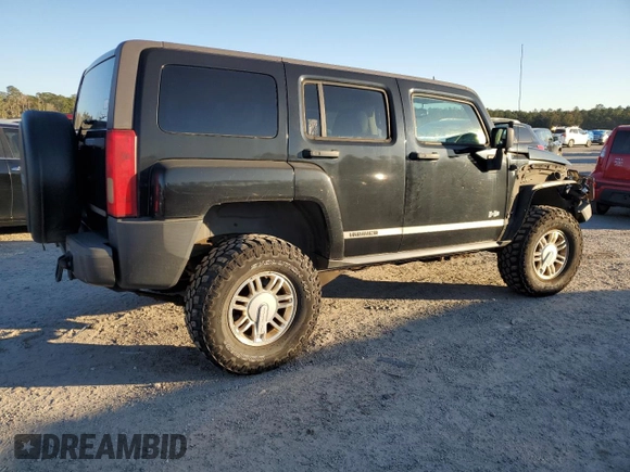 2007 Hummer H3 SUV with VIN 5GTDN13E778241171, listed as a Copart auction lot 82573684 with 148,242 mi miles and Salvage Title. Bid and sale history available at DreamBid. Image 3.