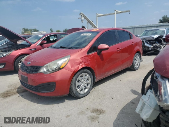 2013 Kia Rio LX with VIN KNADM4A30D6307304, listed as a Copart auction lot 66700254 with Not Provided miles and Salvage Title. Bid and sale history available at DreamBid. Image 1.