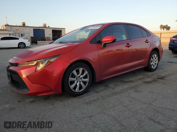 2021 Toyota Corolla LE with VIN 5YFEPMAE4MP166567, listed as a Copart auction lot 52805805 with 81,209 mi miles and Salvage Title. Bid and sale history available at DreamBid. Image 1.