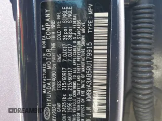 2024 Hyundai Kona Essential with VIN KM8HA3AB5RU179915, listed as a Copart auction lot 73300114 with 1,035 mi miles and Salvage Title. Bid and sale history available at DreamBid. Image 12.