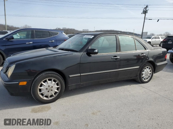 2002 Mercedes-Benz E-Class with VIN WDBJF82J42X064476, listed as a Copart auction lot 45334105 with 75,545 mi miles and Clean Title. Bid and sale history available at carsss.com. Image 1.