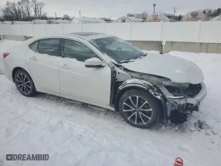 2020 Acura TLX with VIN 19UUB3F38LA001329, listed as a Copart auction lot 42044105 with 41,300 mi miles and Salvage Title. Bid and sale history available at carsss.com. Image 4.
