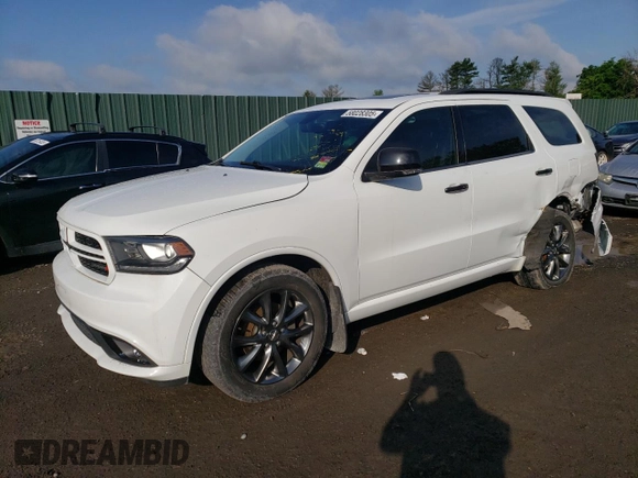 2017 Dodge Durango GT with VIN 1C4RDJDG8HC677347, listed as a Copart auction lot 58028305 with 111,952 mi miles and Salvage title. Bid and sale history available at DreamBid. Image 1.