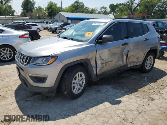 2020 Jeep Compass Sport с VIN 3C4NJCAB8LT170148, выставлен на аукционе Copart как лот 68173654 с пробегом 57 642 миль миль и Списание • Salvage title. История ставок и продаж доступна на DreamBid. Изображение 1.
