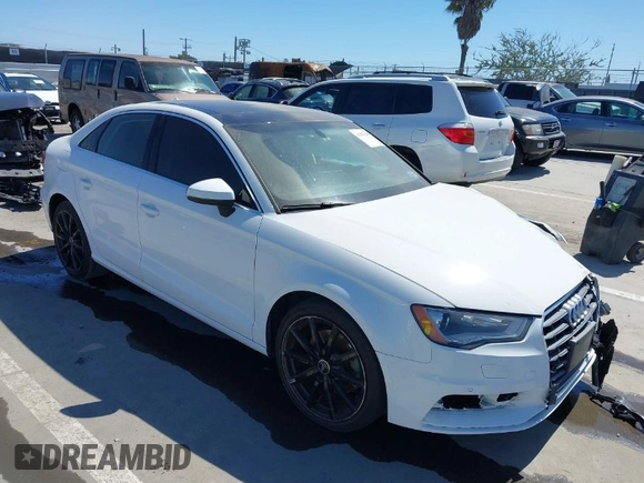 2016 Audi A3 1.8T Premium Plus with VIN WAUC7GFF1G1060500, listed as a IAAI auction lot 41823246 with 1 mi miles. Bid and sale history available at carsss.com. Image 1.