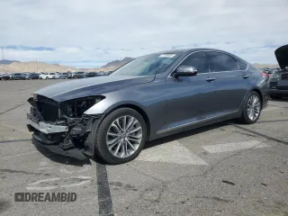 2017 Genesis G80 3.8L with VIN KMHGN4JE9HU167622, listed as a Copart auction lot 77700464 with 43,166 mi miles and Salvage Title. Bid and sale history available at DreamBid. Image 1.