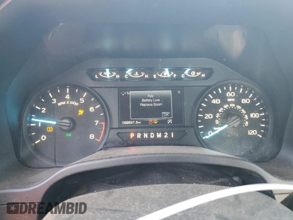 2019 Ford F-150 XL with VIN 1FTMF1CB3KKE88029, listed as a Copart auction lot 38526814 with 99,657 mi miles and Salvage title. Bid and sale history available at DreamBid. Image 9.