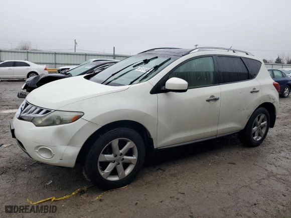 2009 Nissan Murano LE with VIN JN8AZ18W99W207736, listed as a Copart auction lot 85151904 with 189,265 mi miles and Clean Title. Bid and sale history available at carsss.com. Image 1.