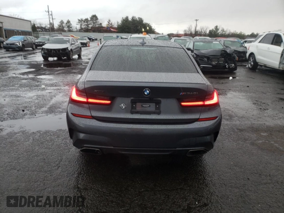 2021 BMW 3 Series M340i xDrive with VIN 3MW5U9J02M8B84525, listed as a Copart auction lot 81679494 with 34,447 mi miles and Salvage Title. Bid and sale history available at carsss.com. Image 6.