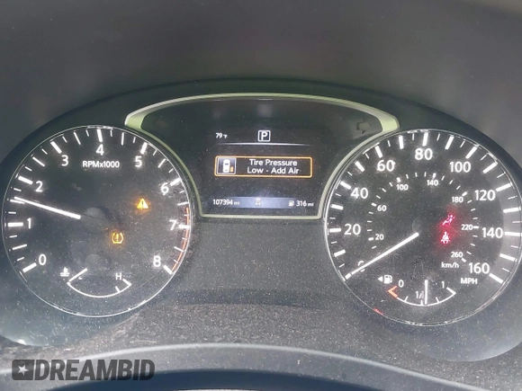 2018 Nissan Altima 2.5 SR with VIN 1N4AL3AP7JC299159, listed as a IAAI auction lot 41937614 with 107,394 mi miles. Bid and sale history available at carsss.com. Image 7.