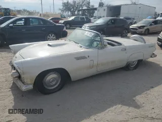 1956 Ford Thunderbird with VIN P6FH263430, listed as a Copart auction lot 75977804 with 52,420 mi miles and Salvage Title. Bid and sale history available at DreamBid. Image 1.
