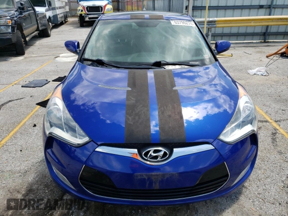 2012 Hyundai Veloster w/Red Int with VIN KMHTC6AD2CU048049, listed as a Copart auction lot 63796274 with 122,914 mi miles and Salvage title. Bid and sale history available at DreamBid. Image 5.