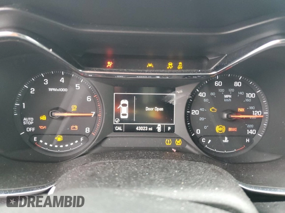 2022 Chevrolet TrailBlazer LT with VIN KL79MPSL1NB078033, listed as a Copart auction lot 79958253 with 43,023 mi miles and Salvage Title. Bid and sale history available at DreamBid. Image 9.